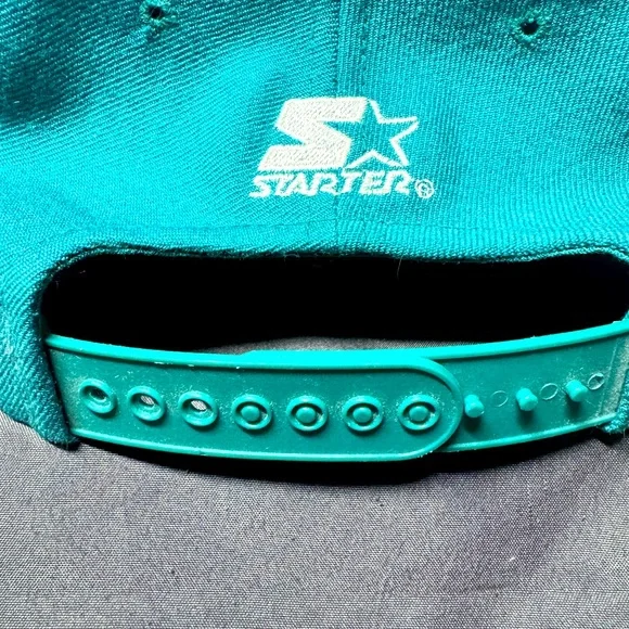 Rare Vintage 90s Miami Dolphins Starter Arch 100% Wool Snapback Hat - Picture 10 of 12